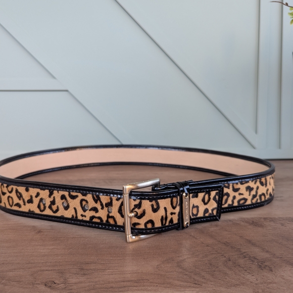 MICHAEL Michael Kors Leopard Print Belt - Picture 2 of 11